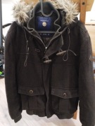 Kurtka zimowa Springfield, męska, 53% wełna, brązowa, roz. M (38)