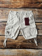Airborne Vintage białe szorty męskie cargo bojówki retro rozmiar M nowe