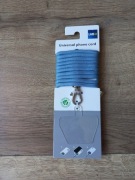 sznurek ,smycz do telefonu długa regulowana kolor niebieski