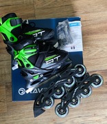 Rolki Wrotki Łyżwy 4w1 Regulowane RAVEN Profession Black/Lime 28-32