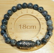 BRANSOLETKA RUNA VEGVISIR KAMIEŃ YOOPERLIT WYMIAR LUB SZER.18 WIKINGÓW 