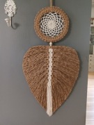 Łapacz snów, makrama, boho 32 cm x 62 cm