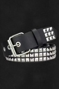 Nowy Pasek damski z ćwiekami kolor czarny Długość 110 cm Rock Metal Gothic