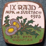 IX RAJD MPK W SUDETACH 1975 PTTK WROCŁAW