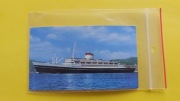 Stara włoska pocztówka Vintage Statek Krzysztof Kolumb Genua 13.5x8 cm