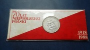 Medal "70 lat niepodległej Polski 1918-88" z J.Piłsudskim