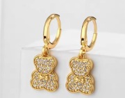 Piękne kolczyki misie niedźwiedź 