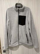 Bluza polarowa polar z zamkiem męski jasnoszary L 4F
