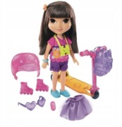 Fischer Price Dora i przyjaciele zestaw hulajnoga 