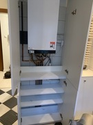 Zabudowa pieca gazowego,liczników przedpokój 