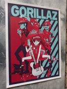 plakat na płótnie zspołu muzycznego gorillaz