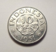 Indonezja 10 sen 1951 PIĘKNA!