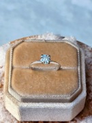 Pierścionek z naturalnym diamentem 0,70ct,białe złoto 14K,certyfikat IGI