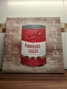 Pop Art obraz na płótnie Pomodoro Sauce Sugo Mggiorana Origano Tomato