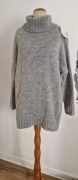 Pola Luźny golf tunika z wełną moherem oversize 