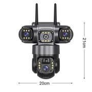 Kamera solarna bezprzewodowa WiFi CCTV 6MP HD odporna na wodę + pilot