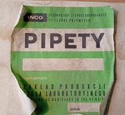 Szkło laboratoryjne - pipety 5 cm sześć., zestaw 8 szt, oryginał PRL