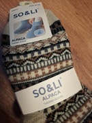 Ciepłe grube zimowe skarpetki alpaka termo 3pak r.20-25