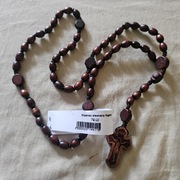 Różaniec drewniany z Nigerii 