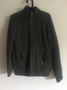 gruby męski sweter z podszewką, może być jesienną kurtką