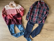 MEGA PAKA zestaw ubrań damskich L 24 szt koszule bluzki spodnie