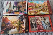 Komplet zestaw 4 pudełek PUZZLE 1000 STAN B Dobry