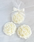 Podziękowanie dla gości piwonia świeca chrzest, komunia, ślub, roczek