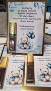 Podziekowania dla gości chrzest święty złote personalizowany 