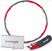 Hula hop klasyczne Swingfit 1 cm szary i czerwień