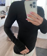 Czarna bluza New Balance bluzka sportowa długi rękaw XS