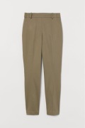 H&M cygaretki khaki zielone spodnie petite leginsy khaki oliwkowe preppy