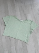 Zielonka koszulka krótka pepitka Sinsay M 38