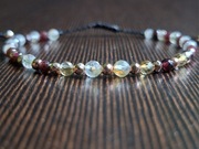 Bransoletka Cytryn+Granat+Hematyt 