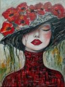 Abstrakcyjny portret kobiety pt. "Usłysz moja ciszę ".