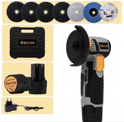 Szlifierka kątowa akumulatorowa bezszczotkowa mini gumówka 2x AKU 7x TARCZA