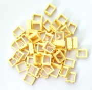 22 Klocek - okna małe rama+szyba jasno żółte 8 szt.