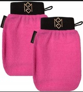 Rękawice złuszczające naskórek do peelingu ciała włókno wiskozowe 2szt róż