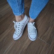 Białe tenisówki trampki Sinsay 