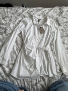 Koszula nowa biała kopertowa wiązanie xs s rover island bawełna