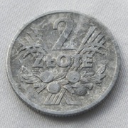 2 złote, Jagody, PRL, rok 1960