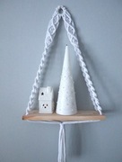 Makrama z półką, półka, kwietnik, półeczka