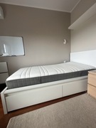 Łóżko IKEA MALM 90x200 cm z szufladami + materac