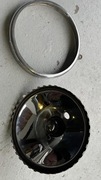 Lampa przednia, mocowanie na szkła, oprawa żarówki, odbłyśnik i ramka  Ural