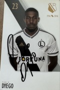 Pablo Dyego Legia Warszawa - oryginalny autograf karta 10x15 cm