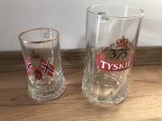 Kufel do piwa 0,5L Tyskie Jubileuszowy 375 lat + kufel z Norwegii