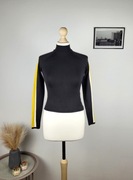 Czarna bluzka z długim rękawem H&M XS 34 basic na co dzień na wiosnę i lato