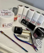 Zestaw do paznokci żele hybrydy akcesoria frezy