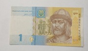 1 Griwna Ukraina 2014r, stan UNC seria YT 6481809