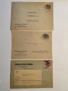 Niemcy 1848,1949 Strefa USA i GB 2 koperty i kartka pocztowa ze znaczkami 