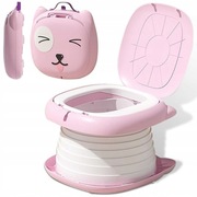 Składany nocnik turystyczny dla dzieci przenośna toaleta różowy